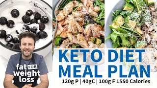 KETO DIET Meal Plan  1500 Calories  120g Protein [upl. by Vola355]