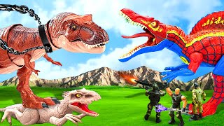 Dinosaurus Jurassic World Dominion BRACHIOSAURUS x Bronchiosaurus Indominus Rex Rescue Dinosaurs [upl. by Electra]