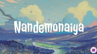 Japanese soft song • Nandemonaiya  Mone Kamishiraishi Mitsuha  Lyrics Video [upl. by Eednarb]