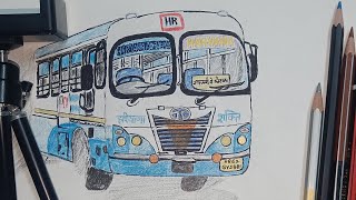 Haryana roadways drawing  Dedicated to the channels Himbus amp HaryanaRoadwaysinfo art [upl. by Mord]