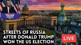 Streets of RUSSIA after TRUMP Won The US Presidential Election 2024 LIVE [upl. by Sension]