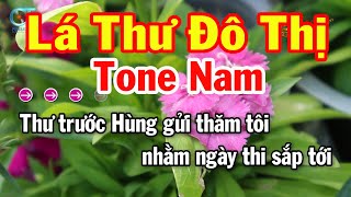 Karaoke Lá Thư Đô Thị Tone Nam  Dm  Nhạc Sống Tuấn Cò [upl. by Darbee]