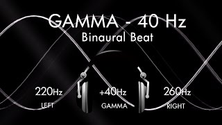 Gamma for a Genius Brain  1hr Pure Binaural Beat Session at 40Hz Intervals [upl. by Schnapp]