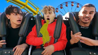 Our Brother THREW UP on the ROLLER COASTER [upl. by Le]