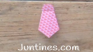 Corbatas de Origami  Tutorial para niños [upl. by Gnohp863]