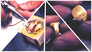 How To Make a SIGNET RING by Hand  Jewellery Making Tutorial [upl. by Gans]