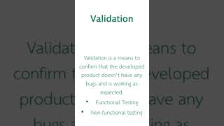 What do verification and validation mean in software testing [upl. by Gilman133]