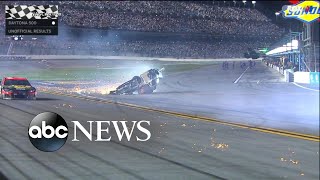 NASCAR driver in serious condition after a massive wreck at Daytona 500 [upl. by Maren]