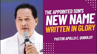 A New Name is given to the Appointed Son of God  Pastor Apollo C Quiboloy [upl. by Elga]