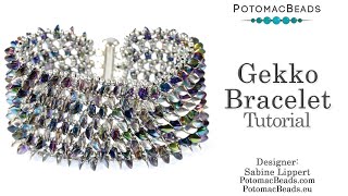 Gekko Bracelet  DIY Jewelry Making Tutorial by PotomacBeads [upl. by Eniad]