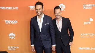 Cheyenne Jackson and Jason Landau 2017 TrevorLIVE LA Gala Red Carpet [upl. by Marentic]