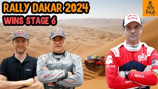 Stage 6 Results Dakar Rally 2024  Cars Sebastien Loeb Wins 48 HR Stage [upl. by Ainorev]