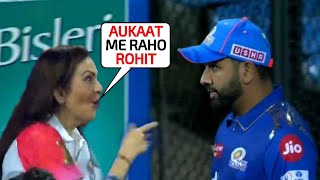 Nita Ambani scolded Rohit Sharma when he refused to shake hands at Wankhede after losing MIvsRR IPL [upl. by Venator403]