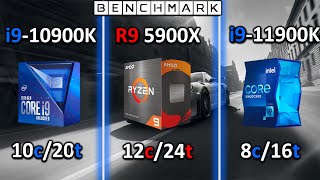 Intel i910900k vs Ryzen 5900X vs i911900K  Test in 8 Games  Which is the BEST [upl. by Kreg]