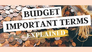 Budget  All The Important Terms [upl. by Wj]