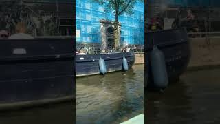 Amsterdam Canal Boats youtubecreatorcommunity shorts amsterdam canal amsterdamholidays cruise [upl. by Enram]