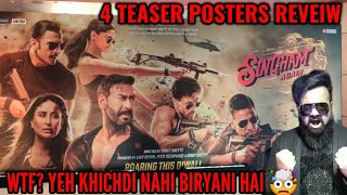 SINGHAM AGAIN TEASER POSTERS REVIEW BY AAMIR ANSARI  AJAY DEVGN  AKSHAY KUMAR  RANVEER  TIGER [upl. by Barron58]