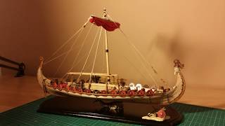 Wooden ship model viking long ship [upl. by Sesom]