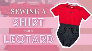 How to Sew a Leotard  Turning an Under Armour Shirt into a Leotard [upl. by Rehctelf]