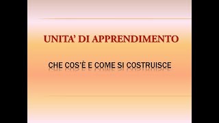 UNITA DI APPRENDIMENTO cosè e come si fa  prepariamocialFIT [upl. by Deerdre]