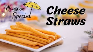 Cheese Straws Recipe  How To Make Cheese Straws  Eggless Puff Pastry Cheese Straws By Megha Joshi [upl. by Aria]