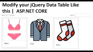 Modify your jQuery DataTable look like video thumbnail  ASPNET CORE [upl. by Mackenzie]