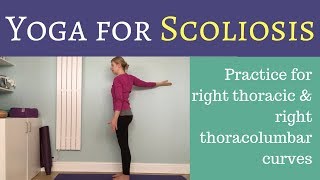 Right thoracic and right thoracolumbar curve yoga for scoliosis [upl. by Bueschel]