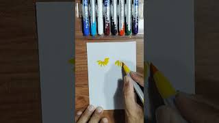 easy painting painting technique Art and craft flowers shorts youtubeshorts [upl. by Eirahcaz]