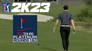 THE STRUGGLE FOR THE CUT  TGC Tours Platinum The YOYO Championship Rounds 1amp2  PGA Tour 2K23 [upl. by Wilie]