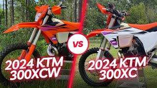 2024 KTM 300XCW TBI vs 2024 KTM 300 XC TBI httpyoutubecomdirtabletvsubconfirmation1 [upl. by Adniled]