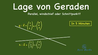 Lage zweier Geraden  Schnittpunkt Parallel oder Windschief [upl. by Vaden]