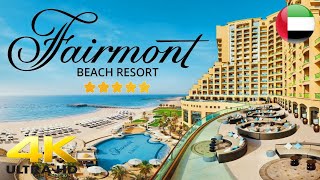 Fairmont Beach Resort Hotel Ajman UAE  4K Cinematic Tour  30 min from Dubai  فيرمونت عجمان 🇦🇪 [upl. by Ilahtan238]