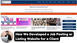 How We Developed a Job Posting Website for a Client  Job Posting Website Kaise Banaye  Review [upl. by Blight]