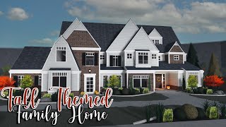 ROBLOX  Bloxburg Suburban Autumn Family Home Speedbuild  Tutorial  EXTERIOR ONLY  Ellvoi [upl. by Yonit]