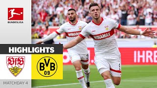 Difference in class VfB with statement  VfB Stuttgart  Borussia Dortmund 51  Highlights  MD 4 [upl. by Rabaj596]