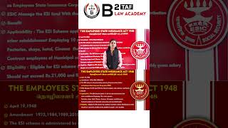 THE EMPLOYEES STATE INSURANCE ACT 1948  ABIRAMI BComLLB  TAF LAW ACADEMY law act [upl. by Attenna416]