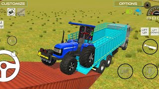 Drive Tractor Loaded On Truck In Game 🔥 truck tractor driving gamingvideos [upl. by Acnoib]