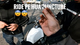 Puncture and Accident 😨 on Sunday Ride  Continental GT 650 [upl. by Reiter]