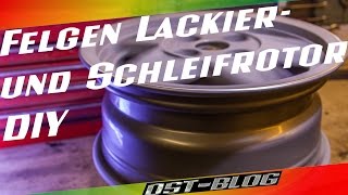 Felgen lackieren mit DIY Lackier und Schleifrotor Low Budget  High Performance [upl. by Olegnaid]