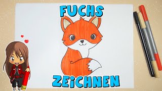 Fuchs einfach malen für Kinder  ab 7 Jahren  Malen mit Evi  deutsch [upl. by Melisent]