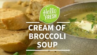 Cream of Broccoli Soup amp Baguette by HelloFresh [upl. by Cacilia]