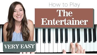 quotTHE ENTERTAINERquot Easy Piano Tutorial  Learn how to play an easy RAGTIME song for piano beginners [upl. by Essa682]