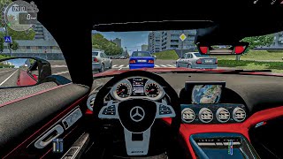 MercedesBenz AMG GT  City Car Driving Steering Wheel  Normal Driving [upl. by Bergwall386]