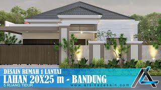 DESAIN RUMAH 20 X 25 METER I BANDUNG  RUMAH TROPIS MODERN jasaarsitek jasadesain arsitek [upl. by Akemehs]