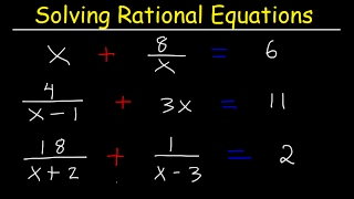 Solving Rational Equations With Fractions and Variables amp Different Denominators  College Algebra [upl. by Shandra]