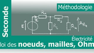 MÉTHODOLOGIE  ÉLECTRICITÉ  utiliser et appliquer loi des nœuds loi des mailles et loi dOhm [upl. by Desta]