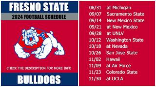 2024 Fresno State Bulldogs Football Schedule [upl. by Lalo]