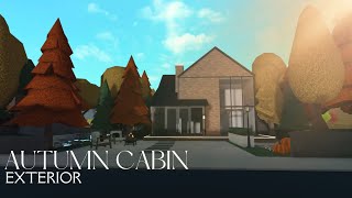 AUTUMN CABIN Exterior Only  Bloxburg Speedbuild [upl. by Jeanne402]