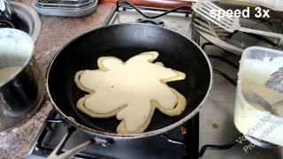 How to make pancakes in fun shapes for kids  Snowflake pancake  TUTORIAL [upl. by Acisej]