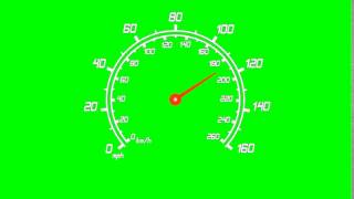 Car Speedometer Gauge green screen [upl. by Sitnerp154]